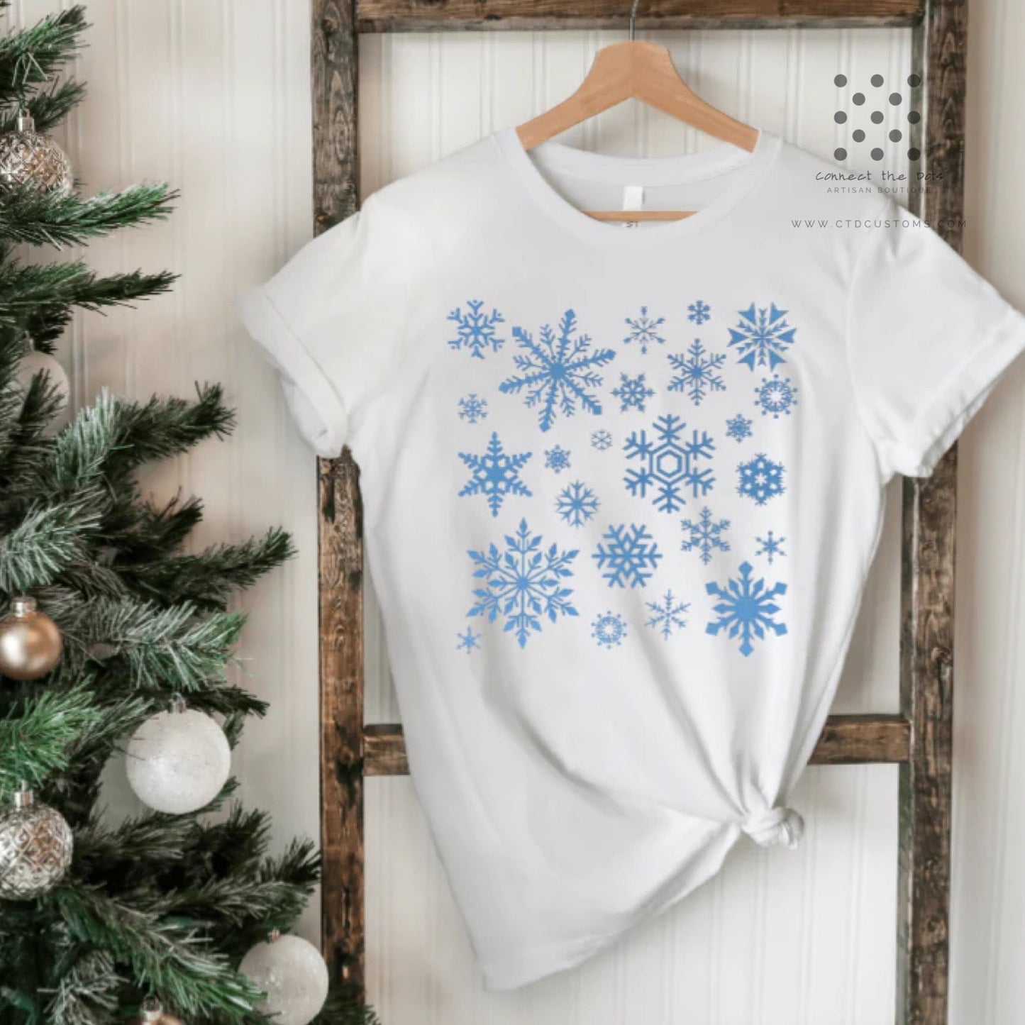 Blue metallic snowflakes ❄️