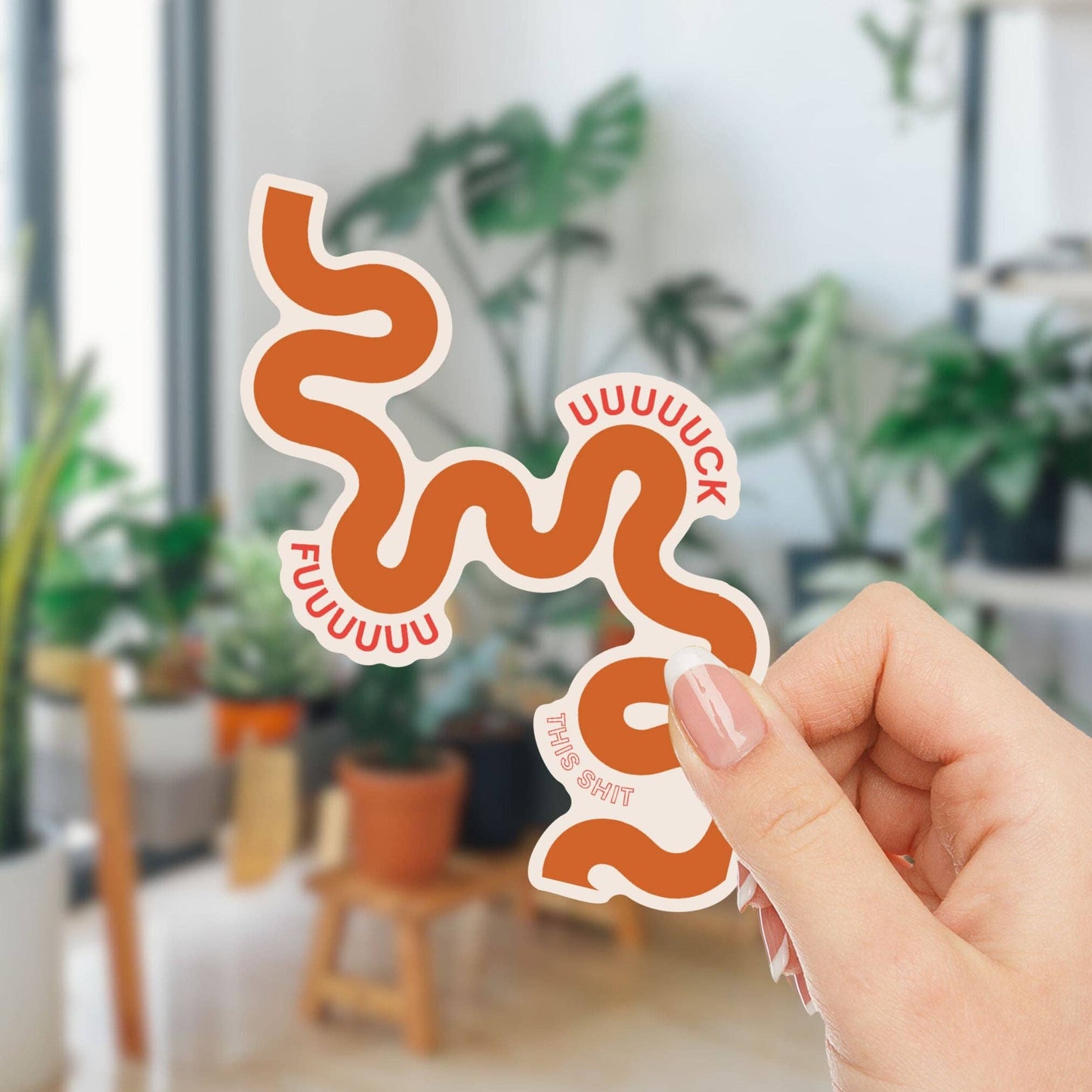 Fuuuuuuuuuuuck This Shit Snake Sticker Vinyl Die Cut Decal: Loose (save 50¢!)