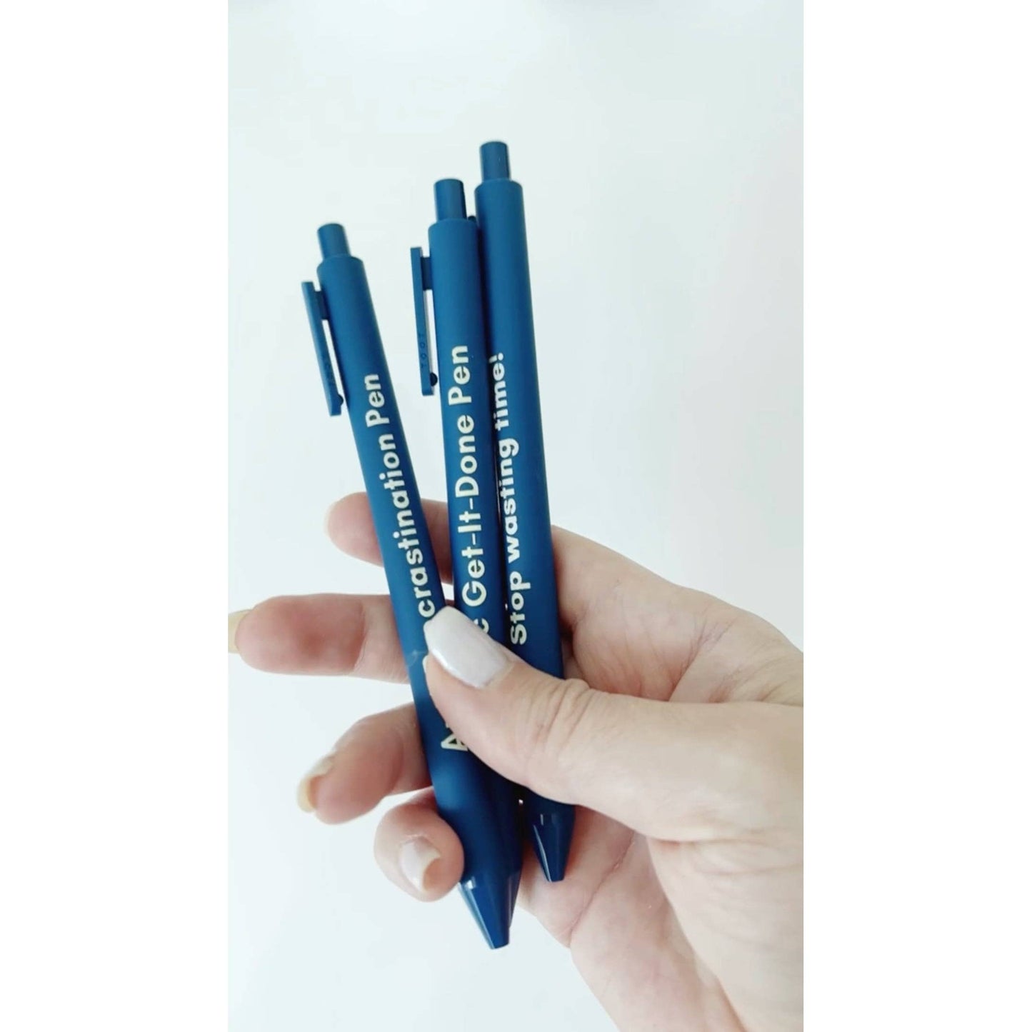 Anti-Procrastination Pen 💡 | Gel Click Pen in Navy