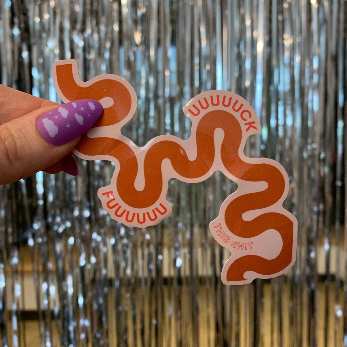 Fuuuuuuuuuuuck This Shit Snake Sticker Vinyl Die Cut Decal: Loose (save 50¢!)