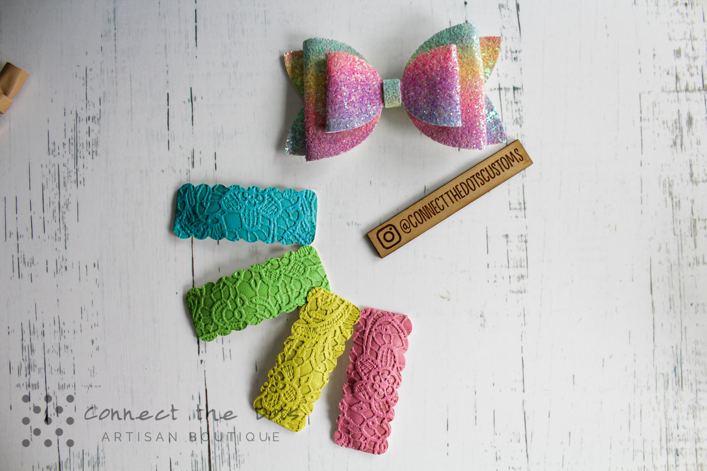 Spring Lace Snap Clips Set