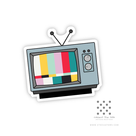 Retro TV Vinyl Sticker