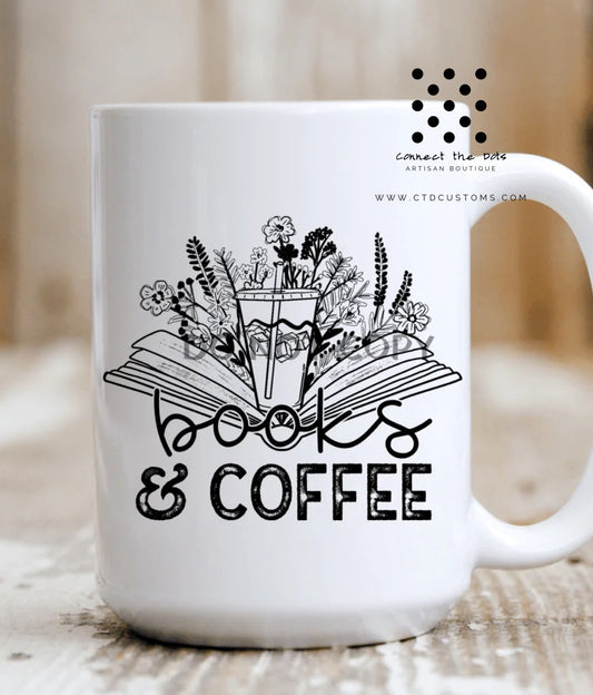 “Books & Coffee” Mug