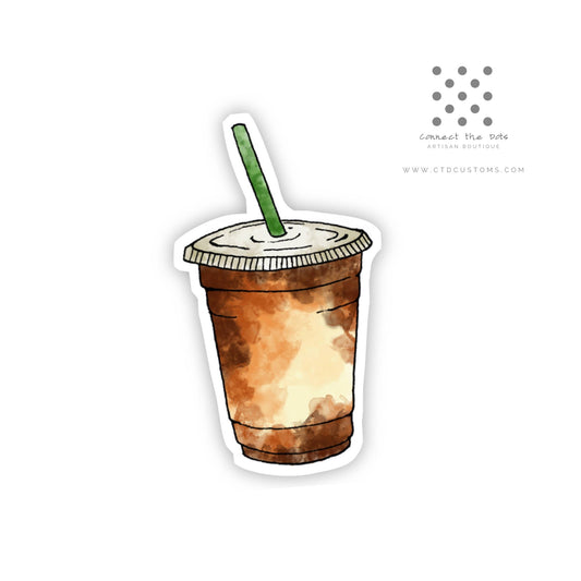 Iced Coffee Vinyl Sticker