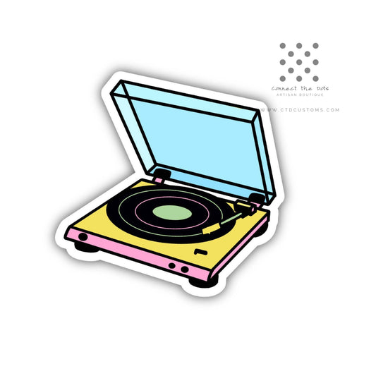 Record Player Vinyl Sticker