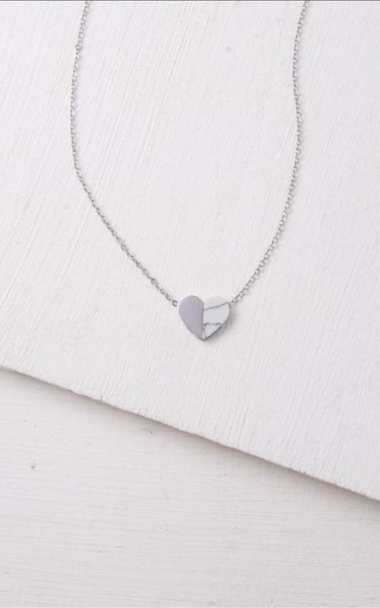 Alexis Silver Heart Necklace