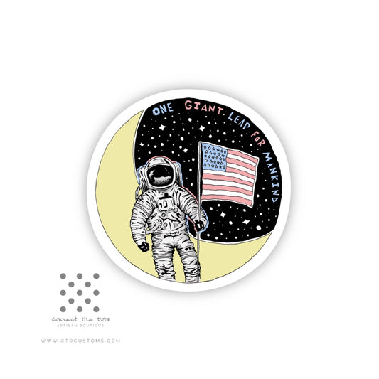 One Giant Leap Vinyl Sticker