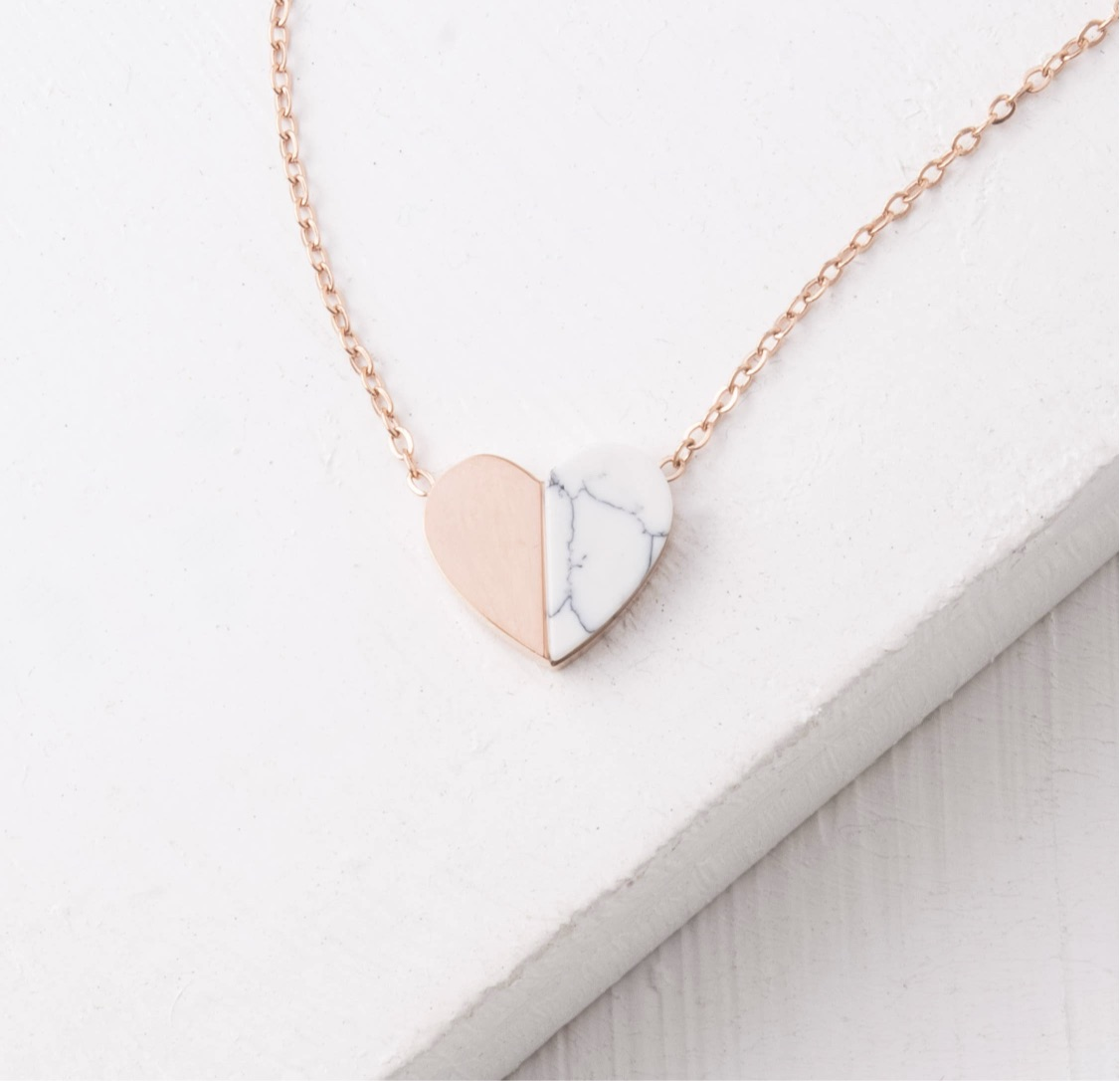 Alexis Rose Gold Heart Necklace