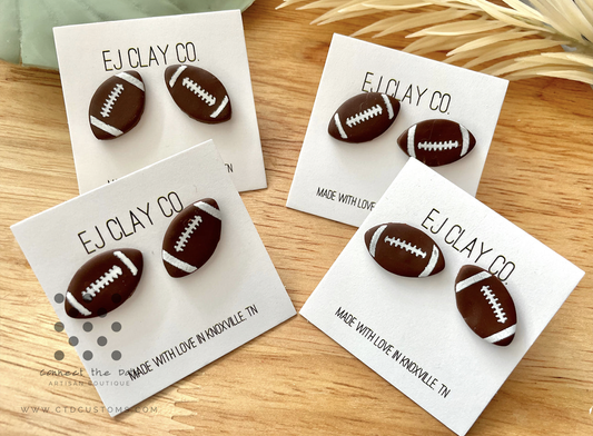 Football Stud Earrings