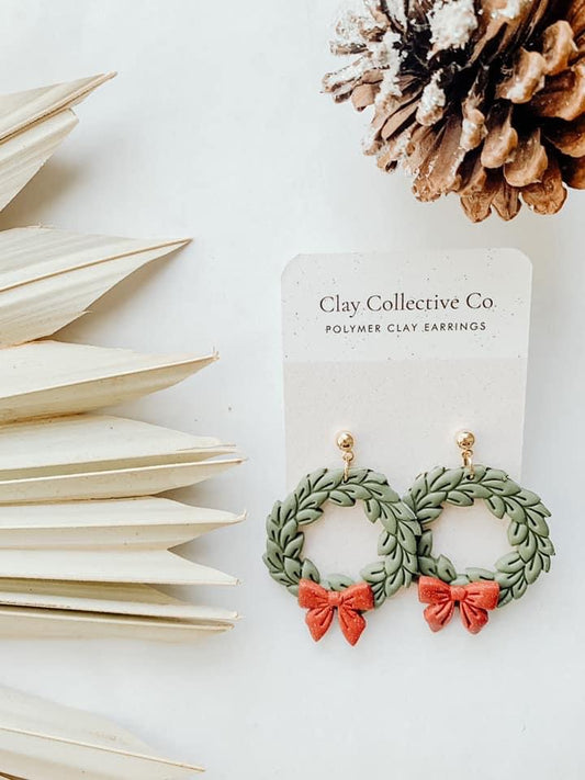 Christmas Wreath Earrings